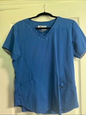 Grey's Anatomy V-Neck Scrub Top - Royal Blue